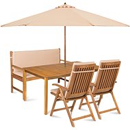 Fieldmann Calypso 5 with sun umbrella - creamy - Garden Furniture