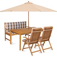 Fieldmann Calypso 5 with umbrella - strip of cream - Garden Furniture