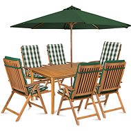 Fieldmann Calypso 6 with parasol - green stripe - Garden Furniture