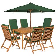 Fieldmann Calypso 6 with umbrella - green - Garden Furniture