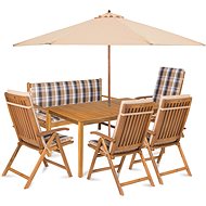 Fieldmann Calypso 7 with umbrella - stripe cream - Garden Furniture