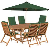 Fieldmann CARMEN 6 with umbrella - green - Garden Furniture