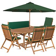 Fieldmann CARMEN 7 with umbrella - green - Garden Furniture