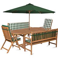 Fieldmann CARMEN 8 with parasol - green stripe - Garden Furniture