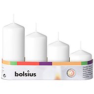 BOLSIUS Advent Stepped Candles 4pcs white 4.8×4.8cm - Candle Set