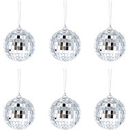 Boland Mirror balls silver 8 cm, 6 pcs - Disco Ball