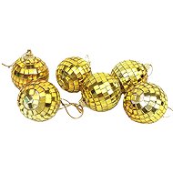 Boland Mirror balls gold 8 cm, 6 pcs - Disco Ball
