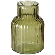 Boltze Green glass vase RELEA, fluted glass, 20 cm - Vase