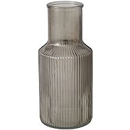 Boltze Ribbed glass vase MISAM, 22 cm, grey - Vase