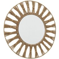 Boltze Wall mirror Merik with wicker frame, diameter 58 cm - Mirror