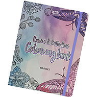 Excellent colouring page - Flowers and butterflies - Colouring Book