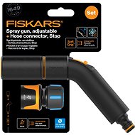 FISKARS Comfort set - adjustable irrigation gun + Comfort STOP hose coupling 1/2 “- 5/8“ - Garden Hose Nozzle
