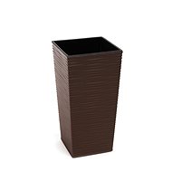 LAMELA Flowerpot FINEZIA DLUTO - indented, 25 x 25cm, height 46.5cm, mocha - Flower Pot