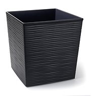 LAMELA Flowerpot JUKA DLUTO - indented, 25 x 25cm, height 26,5cm, graphite - Flower Pot