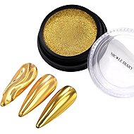 NICOLE DIARY Chrome nail pigment with mirror effect Solid chrome 3 - Nail Decoration