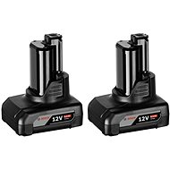 BOSCH Professional 2x battery GBA 12V, 6 Ah 1.600. A00. X7M - Rechargeable Battery for Cordless Tools