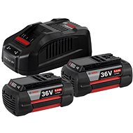BOSCH 2 × battery GBA 36 V 6.0 Ah + charger GAL 3680 CV 1.600. A00. L1U - Charger and Spare Batteries