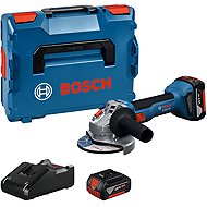 BOSCH Professional Angle Grinder AKU 125 mm with case GWS 18V-8, 0.601.9N9.002 (2 × 4 Ah) - Angle Grinder 