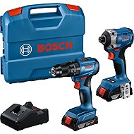 Bosch GDR 18V-215 + GSB 185-LI (2 × GBA 18V 20Ah; GAL 18V-20, case) - Cordless Tool Set