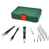 BOSCH Sada přesných šroubováků na bity, pinzeta, 2 prodlužovací držáky, kazeta, 24 ks 1.600.A03.9HT - Screwdriver Set
