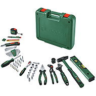 BOSCH Sada ručního nářadí, kleště, ráčna 1/4", kladivo, metr, vodováha, bity, 73 ks 1.600.A03.9HZ - Tool Set