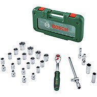 BOSCH Sada s ráčnou 1/2", nástrčné hlavice 8–32 mm, 2 prodlužovací tyče, pouzdro 25 ks 1.600.A02.Z9F - Krova készlet