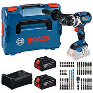 BOSCH Professional Vrtačka AKU s příklepem GSB 18V-110 C, sada bitů, L-BOXX 0.615.A50.0E0 (2 × 5 Ah) - Cordless Drill