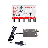 EVERCON antenna set for 3 TVs 838-101-3 5G for DVB-T2 - Antenna Amplifier