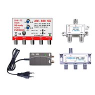 EVERCON antenna set for 6 TVs 838-101-6 5G for DVB-T2 - Antenna Amplifier