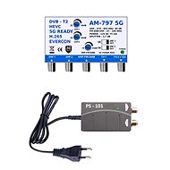 EVERCON antenna set for 2 TV 797-101-2 for DVB-T2 - Antenna Amplifier
