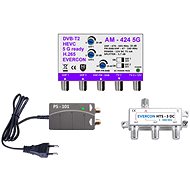 EVERCON antenna set 20 dB for 4 TV 424-101-4 - Antenna Amplifier
