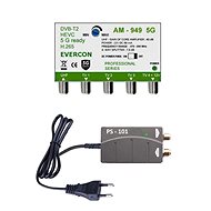 EVERCON antenna set for 4 TVs 949-101-4 for DVB-T2 - Antenna Amplifier