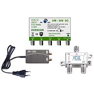 EVERCON antenna set for 5 TVs 949-101-5 for DVB-T2 - Antenna Amplifier