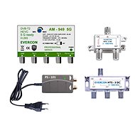 EVERCON antenna set for 7 TVs 949-101-7 5G for DVB-T2 - Antenna Amplifier