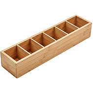 BOXIMO Bambusový organizér na stůl, 38 × 8 × 7 cm - Organiser