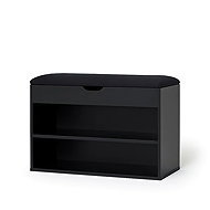 BOXIMO Vault Shoe rack with seat 60 × 30 × 47cm, black - Shoe Rack