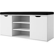 BOXIMO Porta Shoe rack with seat 103 × 30 × 46 cm, white - Shoe Rack