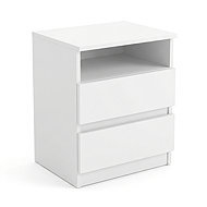Edaxo AURI bedside table, 40 × 50 × 32, white - Night Stand