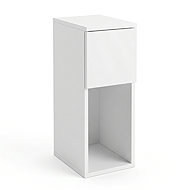 Edaxo TENY narrow storage table, 20 × 30 × 55 cm, white - Night Stand