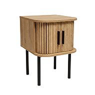 Edaxo SCAVA grooved bedside table, 40 × 40 × 53 cm - Night Stand