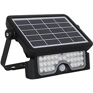 LED solar spotlight with motion sensor CAMPO 8W/4000K/600Lm/IP65/Li-on 3,7V/3Ah, black - LED Reflector