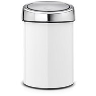 Brabantia Touch Bin 3l Bin, White - Rubbish Bin