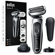 Braun Series 7 71-S4200cs Electric Shaver, Precision Trimmer, Charging Stand, Silver - Razor