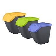 Branq Set of sorted waste bins 23 l, 3 pcs - anthracite - Rubbish Bin