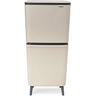 Brabantia SortUp Hi Recycling Bin, 20+25L, Soft Beige - Rubbish Bin