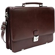 Arwel Brown leather briefcase with two large inner compartments Markien - Carry Bag