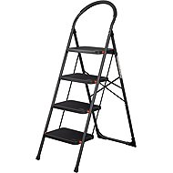 BRADAS 4×1 folding stepladder black, 150kg - Stepladder
