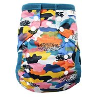 Pocket Diaper (M) - Painted Clouds PAT - Cloth Nappies