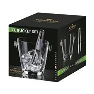 BOHEMIA ROYAL CRYSTAL Ice bucket set (97A07/14 cm + handles + tongs) - Italhűtő