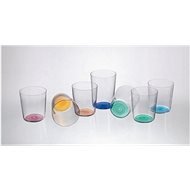 Bohemia Royal Crystal Water glasses 6 pcs 330 ml SIDRA, coloured bottom - Glass
